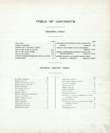 Table of Contents, Kendall County 1922